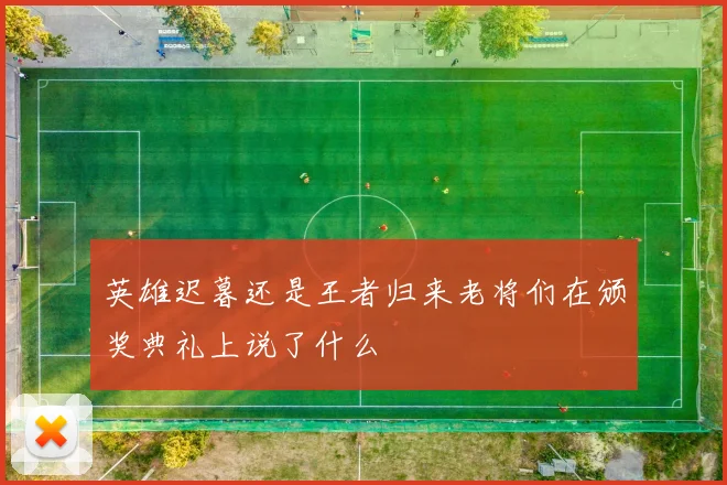 英雄迟暮还是王者归来老将们在颁奖典礼上说了什么